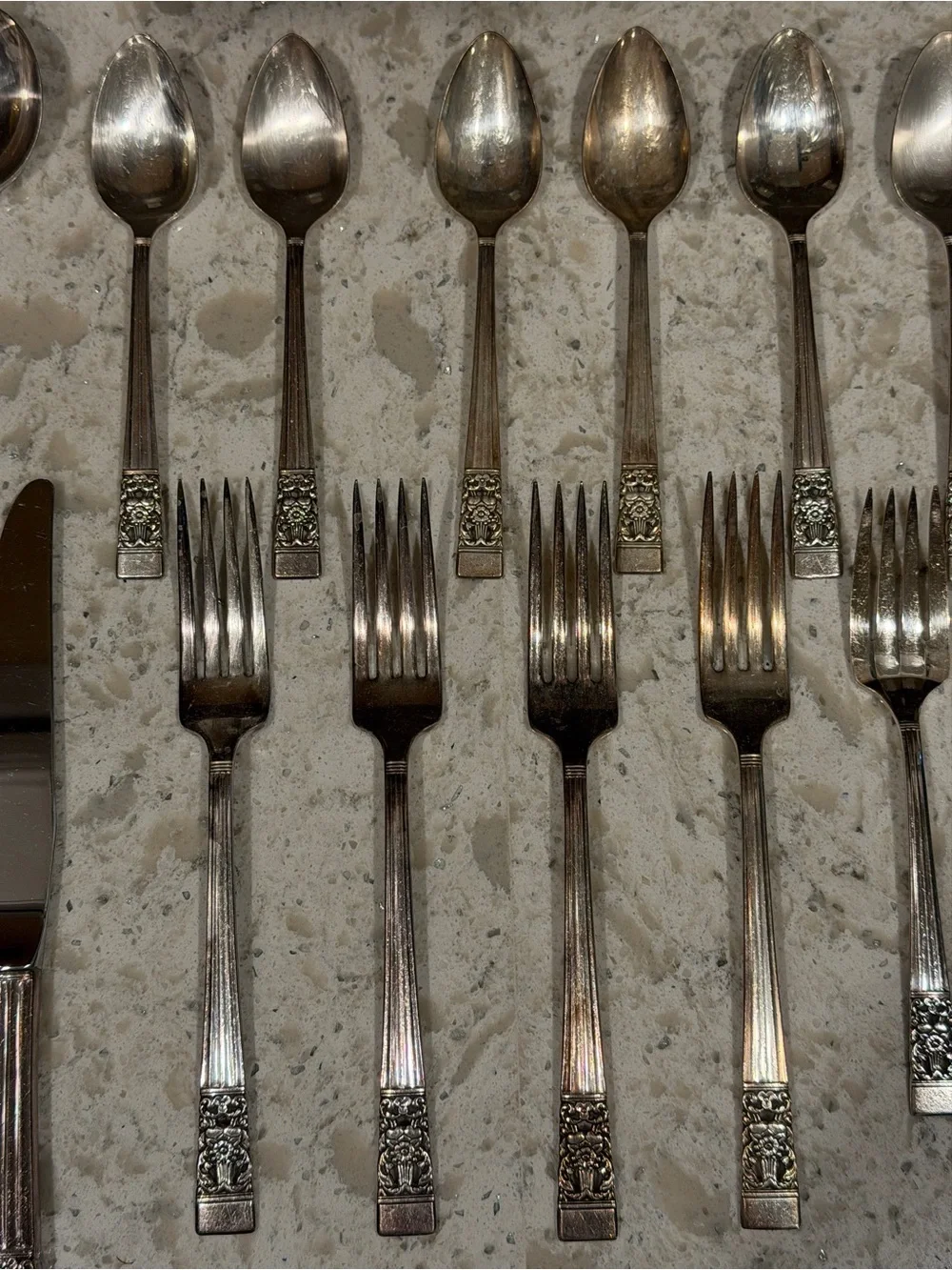 Vintage Community Silverplate Flatware 24 Pc Set + 1 Simeon L & George H Rogers.